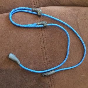 Blue sunglasses holder